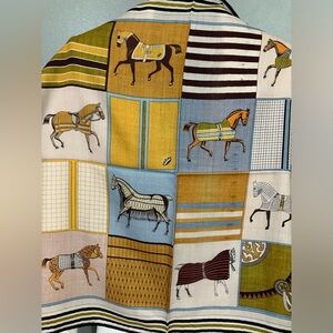 Silk Wool Blend Scarf Equestrian